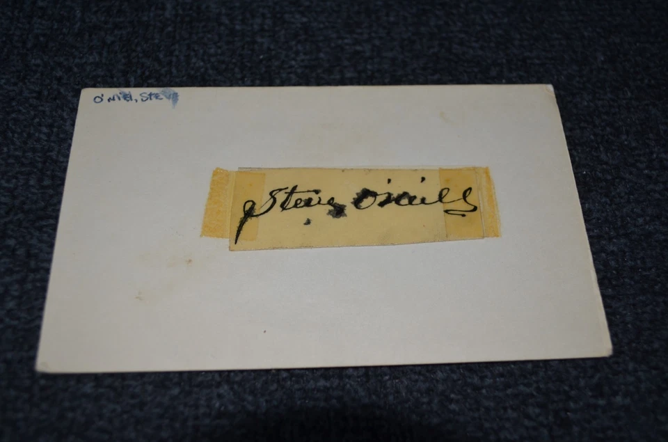 Tarjeta firmada por Steve O'Neill corte 3x5 1920 WSC Cleveland Indians D:1962 Foto 1 de 1