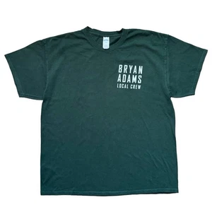 Camisa Bryan Adams Local Crew Tour XL Verde Gildan Algodón Pesado Personal Exclusiva - Imagen 1 de 7
