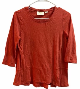 Camisa Top Maeve Mujer Naranja Talla X-Pequeña Manga 3/4 Anthropology - Imagen 1 de 4