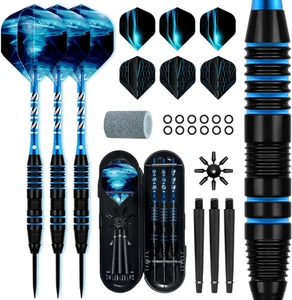 Profi Steel Tip Darts Set - 22g - Flights, Stems, Case und Zubehör - Bild 1 von 3