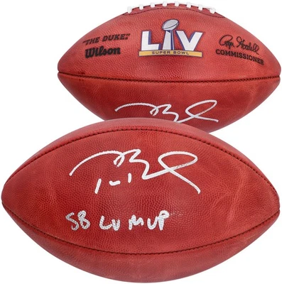 Tom Brady Buccaneers Super Bowl LV Campeones Firmado SB LV Fútbol Profesional con MVP Insc Foto 1 de 3