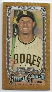 2025 Topps Allen & Ginter Manny Machado #134 Mini Gold Refractor #'d /50 Padres - Picture 1 of 2