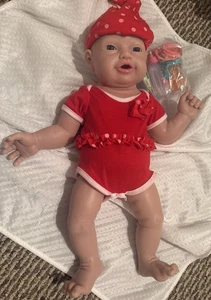 19" IVITA Silikon Reborn Baby Neugeborenes blaue Augen Silikon Mädchen Puppe Weihnachtsgeschenk - Bild 1 von 5