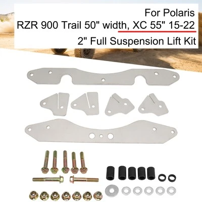 2" Full Suspension Lift Kit For Polaris RZR 900 Trail 50" XC 55" 2015-22 Silver - Image 1 of 4