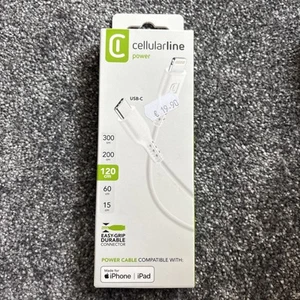 Cellularline 120cm Charging Cable For iPhone & iPad USB-C - Zdjęcie 1 z 3