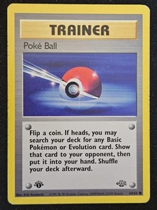 1st Edition Poké Ball 64/64 Jungle Non Holo WoTC Pokémon TradingCardGame 1999 MP - Picture 1 of 2