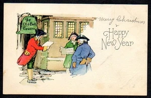 1921 Divided Back Gibson New Year Postcard - Picture 1 of 2