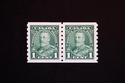 Canada #228-229 Pair King George V "Pictorial" Coil Stamps OG MH- VF - Image 1 of 4