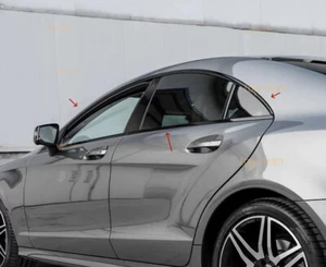 For 2012-2017 Benz CLS W218 Black Steel Window Molding Trim Cover Strips 8pcs - Bild 1 von 19