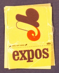 1968-72 Fleer Cloth Stickers Montreal Expos Square Logo - Picture 1 of 2