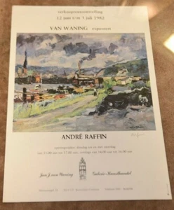 Andre Raffin Exhibition Poster 1982 - Signed by Artist - Picture 1 of 5