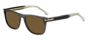 NUEVO Y AUTÉNTICO Gafas de sol Boss 1626/S KB7 (70) Gris/Marrón Calibre 55 - Imagen 1 de 3