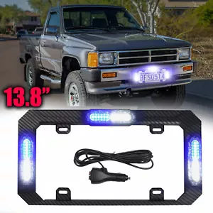 LED License Plate Holder Rear License Plate Frame With Lamp Clear strobe Lens - Foto 1 di 9