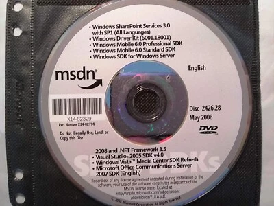 Windows Server 2008 Windows Mobile 6.0 & Visual Studio 2005 SDK - Image 1 of 2