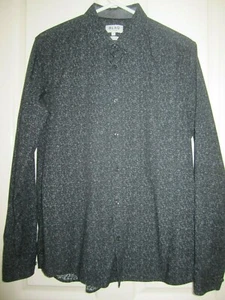 BLAQ Melbourne long sleeved black and grey slim fit shirt size L - Picture 1 of 12