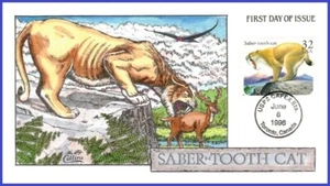 USA1 #3080 U/A COLLINS HAND PAINTED FDC Saber-tooth Cat - Picture 1 of 1