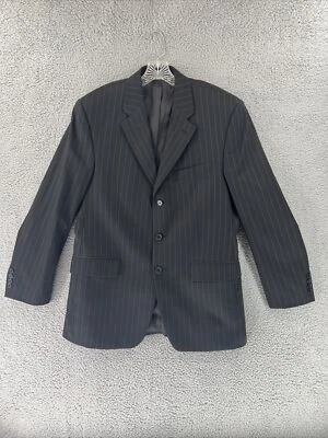 Ralph Ralph Lauren RRL Blazer Para Hombres 40R Negro Rayas 3 Botones Traje Chaqueta Foto 1 de 4