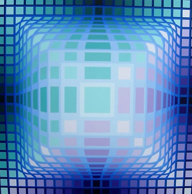 Victor Vasarely 1908 Pécs / Koska-Pint aus Gaia / Serigraphie, handsigniert 1975 - Bild 1 von 4