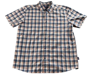 Patagonia Fezzman Shirt Mens Large Short Sleeve Multicolor 53964 Plaid Pocket - Picture 1 of 11