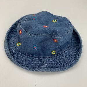 Carters Infant Blue Denim Bucket Cap Hat Fitted One Size