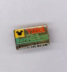 1992 Euro Disney Paris Disneyland Sponsor Vittel Mickey Mouse Icon Ears Mini Pin - Picture 1 of 1