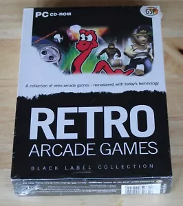 RETRO ARCADE GAMES ( PC CD-ROM - BLACK LABEL COLLECTION ) BRAND NEW & SEALED!!! - Picture 1 of 4