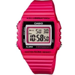Casio W-215H-4A Shiny Pink 50m Women's 50m Multi-function Casual Digital Watch - Picture 1 of 4