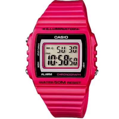 Casio W-215H-4A Shiny Pink 50m Women's 50m Multi-function Casual Digital Watch - image 1 of 4