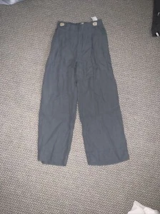 Gray Pants With White Buttons - Picture 1 of 2