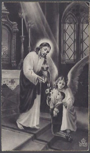 HEILIGER - JESUS MIT DEM ENGEL - ERSTKOMMUNION - s - Bild 1 von 1