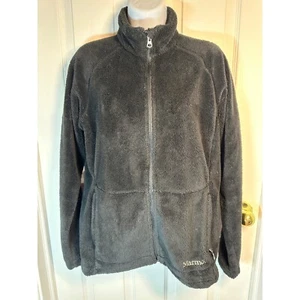 Marmot Fuzzy Fleece Women's Jacket Full Zip Soft Cozy Warm Black L - Picture 1 of 7