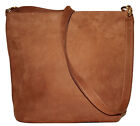 FRANCIS MODEL VENEZIA Sun-Tan Brushed Nubuck Leather Shoulder Bag