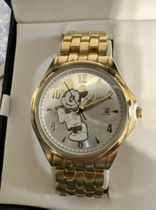 Disney Mickey Mouse gold tone watch NIB & new battery - Picture 1 of 5