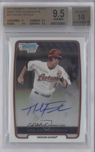 2012 Bowman Draft Chrome Picks Nolan Fontana #BCA-NF BGS 9.5 GEM MINT Auto