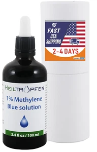 Methylene Blue 1% Solution USP 3.4 Fl Oz 100 ML  USP Pharmaceutical Grade 99.99% - Picture 1 of 7