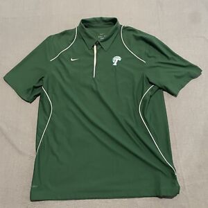 Nike Tulane Green Wave Shirt Mens XL Green Dri Fit Golf Polo Stretch Breathable