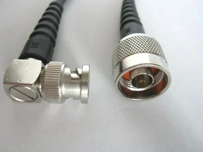 BNC-RG N Type to BNC Right Angle Adapter 100cm Connector Cable Patch Coax RG58 Wi-Fi RF