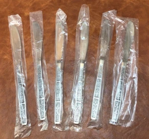 Imperial Dinner Knife Flatware Korea Floral Stainless Steel Set of 6 - Picture 1 of 5