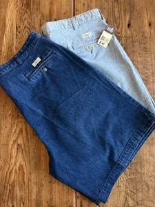 Lote De 2 Pantalones Cortos De Colección Polo Ralph Lauren Denim Plisados Algodón Talla 40 - Imagen 1 de 20