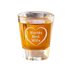 2oz Worlds Best Wife Shot Glass - Picture 1 of 2