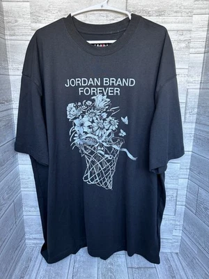 Camiseta Nike Jordan Brand Forever para mujer talla L negra floral FV7119-045 NUEVA CON ETIQUETAS Foto 1 de 3
