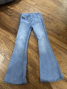 Jordache Womens Jeans Soft  Pull On Denim Size XS Light Wash Flare - Picture 1 of 4