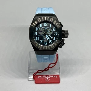 Men's Swiss Legend Trimix Diver Chronograph Lume 46mm Watch Blue/Black Dial - Picture 1 of 17