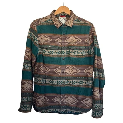 Iron and Resin Men's Freedom Riders Button Up Flannel Shirt Aztec Rugged Sz XL - Image 1 of 4