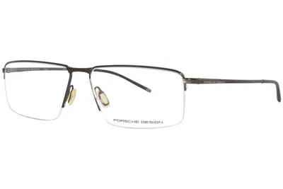Anteojos de titanio para hombre Porsche Design P8736-D semi llanta de metal oscuro 58 mm Foto 1 de 4