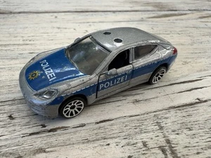 Majorette 209B Porsche Panamera Police Silver 1:64 Model Car - Picture 1 of 7