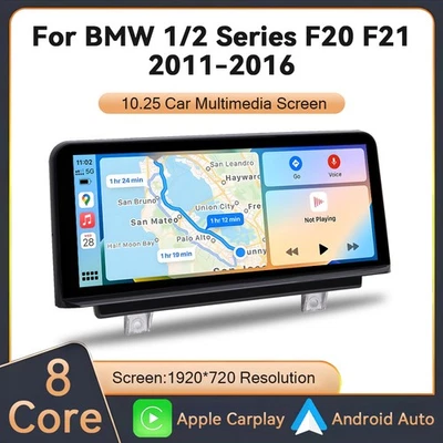 4+64GB 10.25" Android 14 Autoradio GPS CarPlay Navi BMW 1er F20 F21 2er F23 NBT - Bild 1 von 4