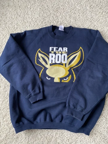 Akron zips sweatshirt adult extra large 1XL blue crewneck fear the roo mens **** Cover