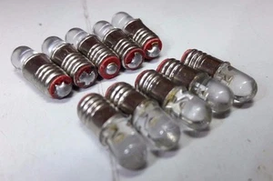 10x 12V E5 Lilliput LED Warm White Wheat Grain Screw 00 OO HO Scale Signal Bulbs - Picture 1 of 2