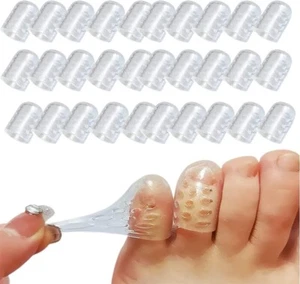 Silicone Anti-Friction Toe Protector, Toe Sleeves Gel Toe Protectors 20-60pcs - Picture 1 of 7